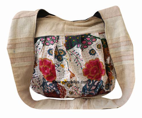 Wholesale Indian Designer Boho Hippie kantha work Fabric Shoulder Handbags